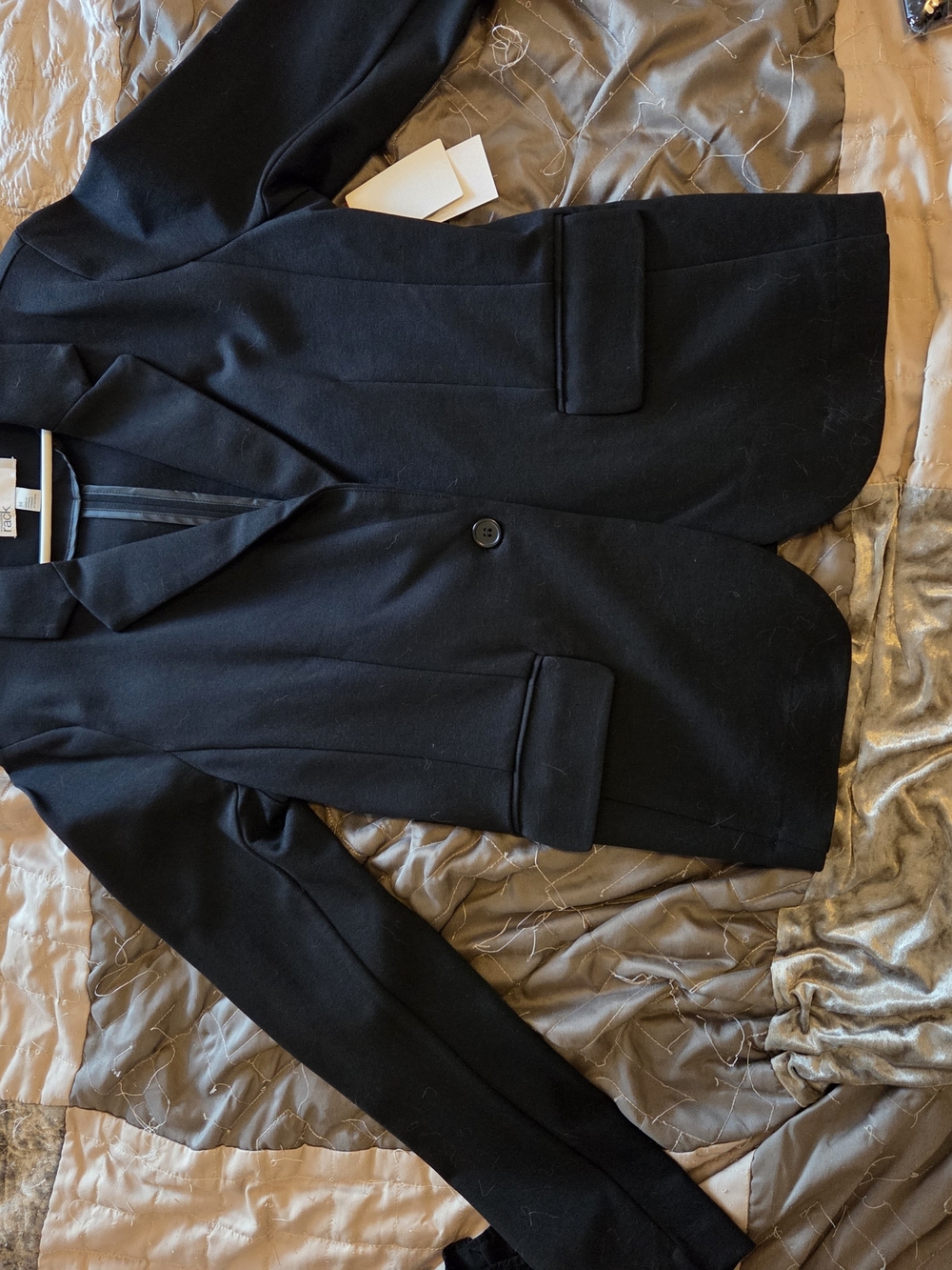 Nordstrom Black Women's Single-Button Suit Blazer - Picture 2 of 7
